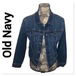 OLD NAVY Classic Denim Jacket Button Up size small